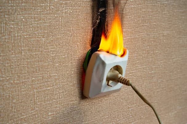 Home damaged wiring cause overheating