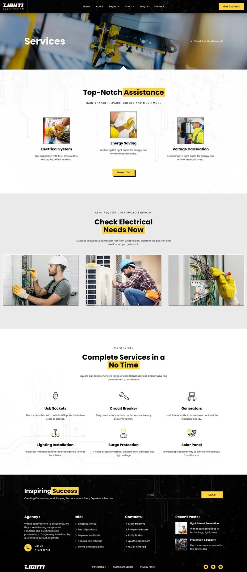 Elpro Electric electrical work: services