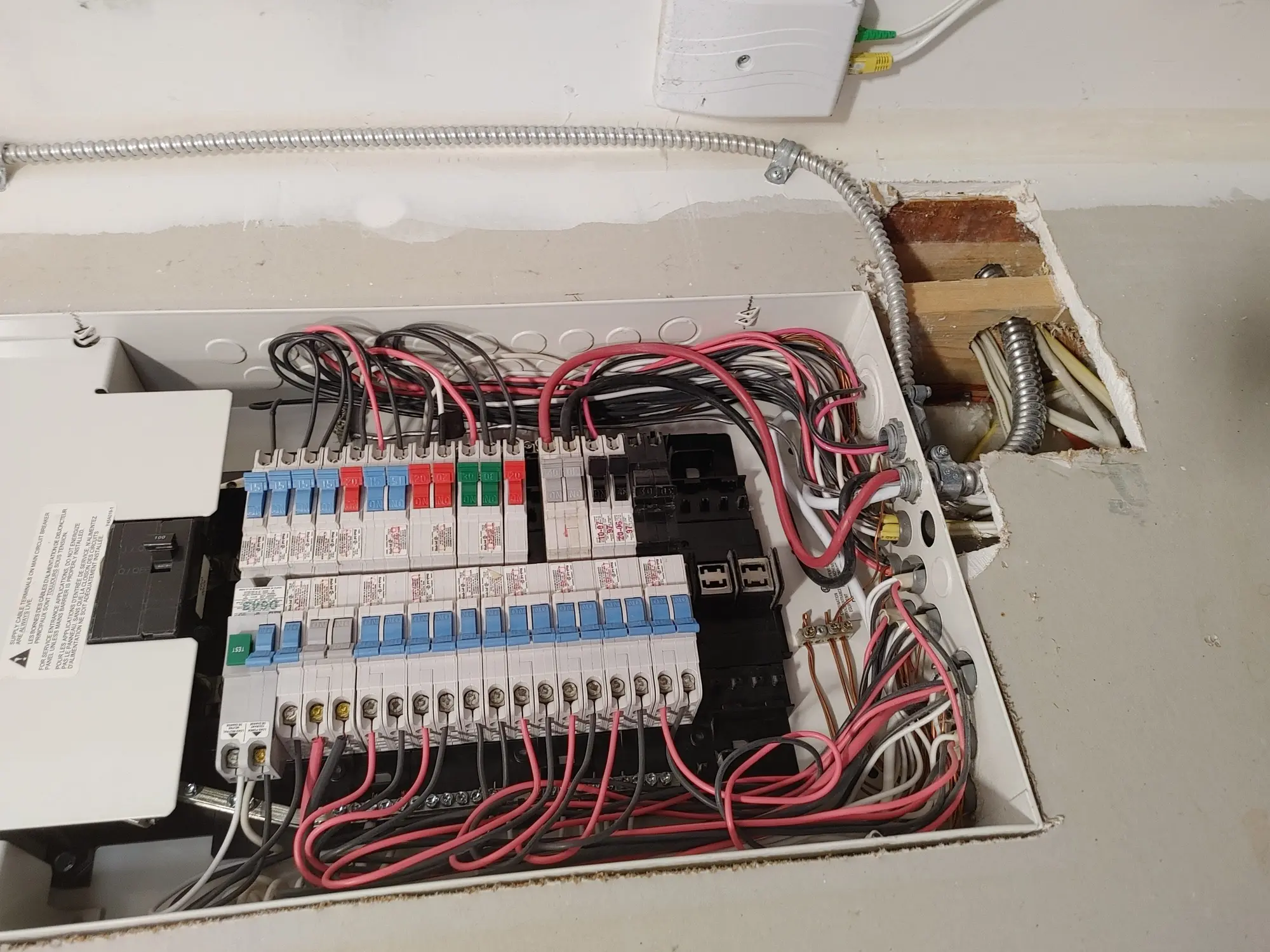 Electrical service work completed by Elpro Electric