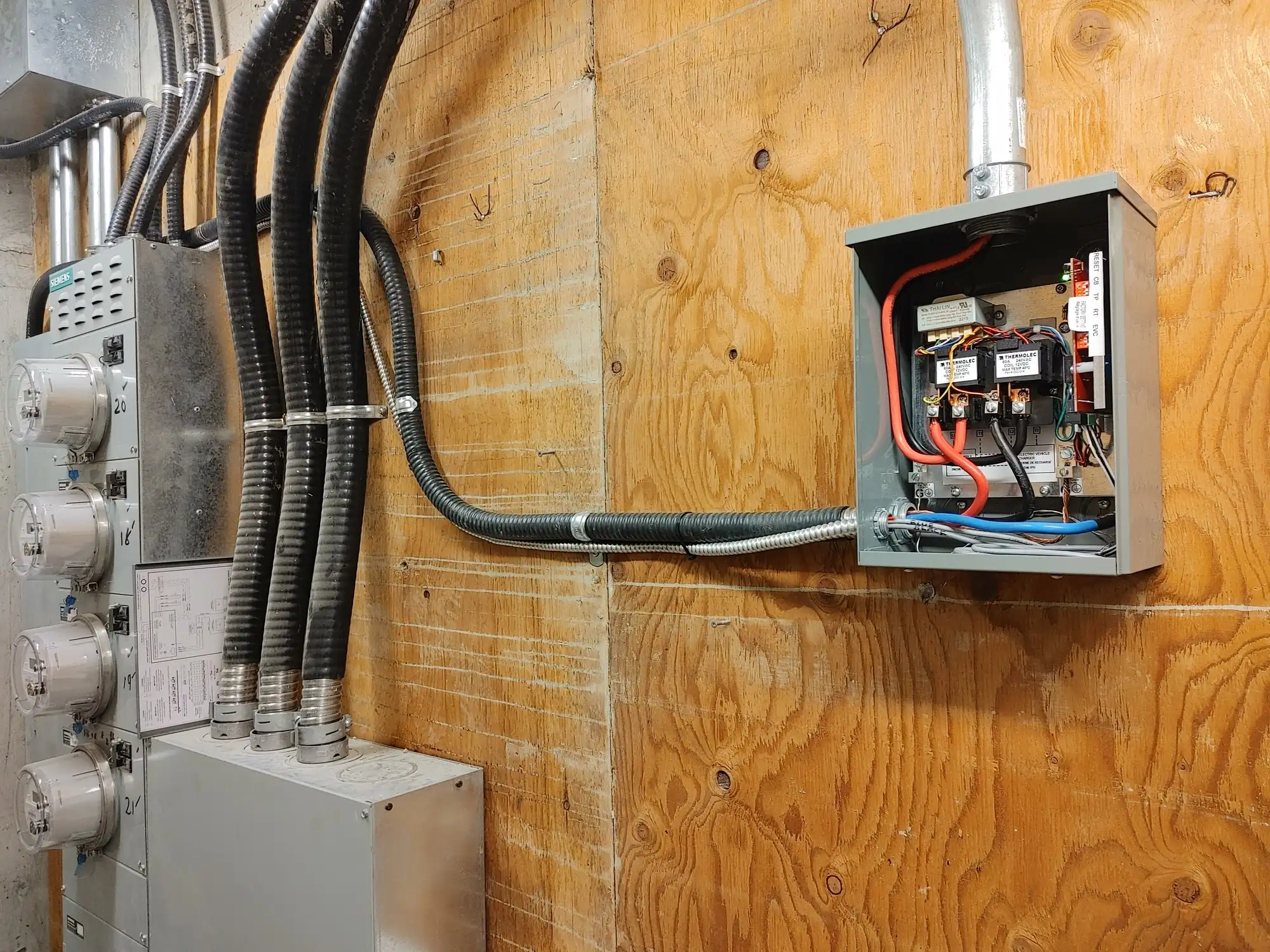 Residential electrical wiring installation