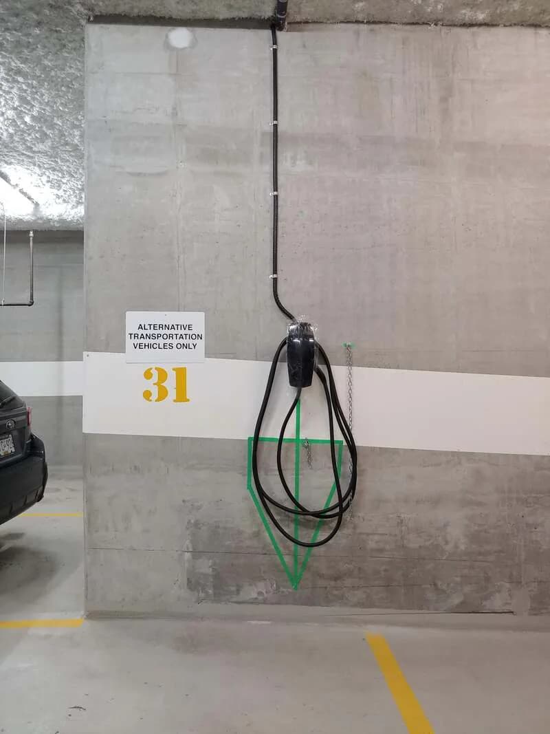 Commercial EV charging distribution equipment and conduit