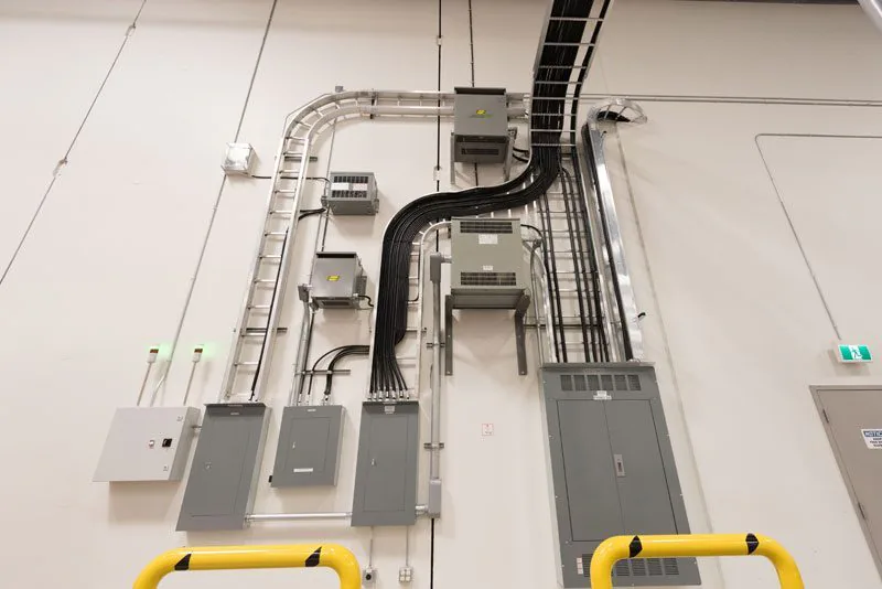 Commercial electrical panel and conduit installation