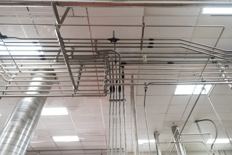 Industrial electrical distribution and raceway installation