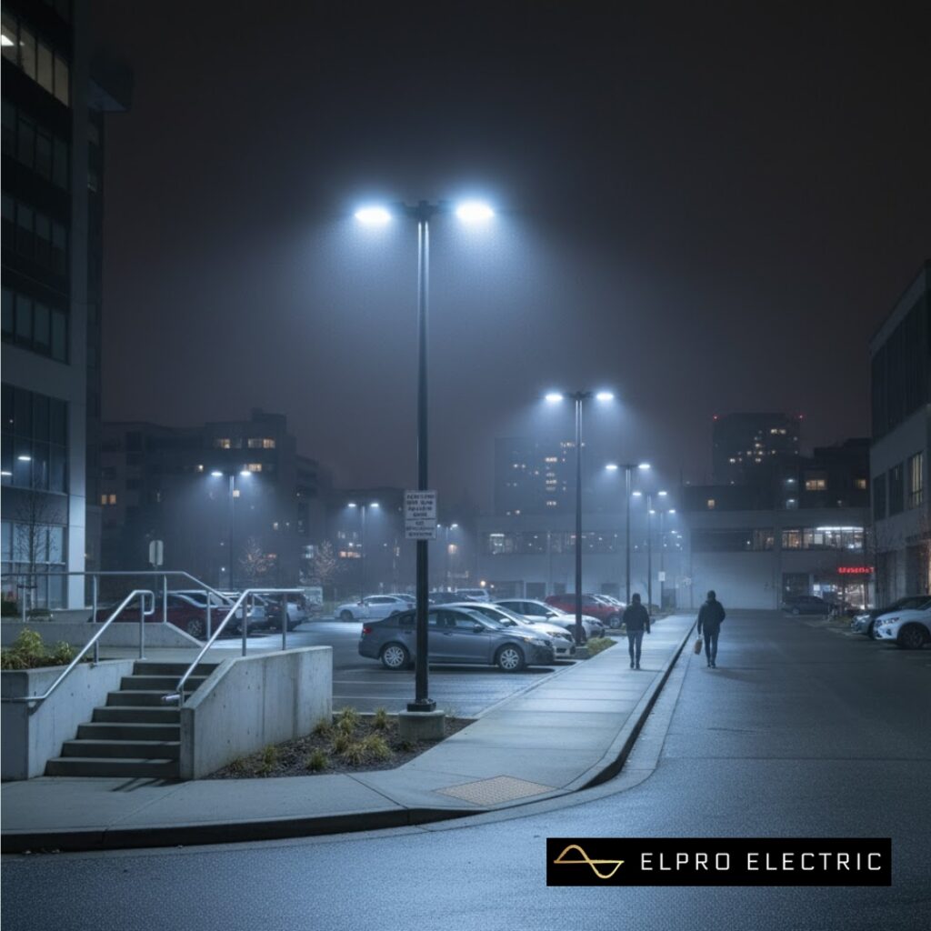 vancouver electrician parking lot lighting